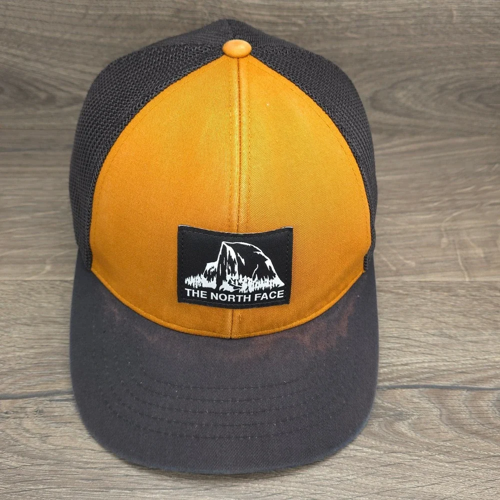 The North Face Hat Cap Mens Fitted L XL Orange Black Outdoor Lifestyle Hike Camp